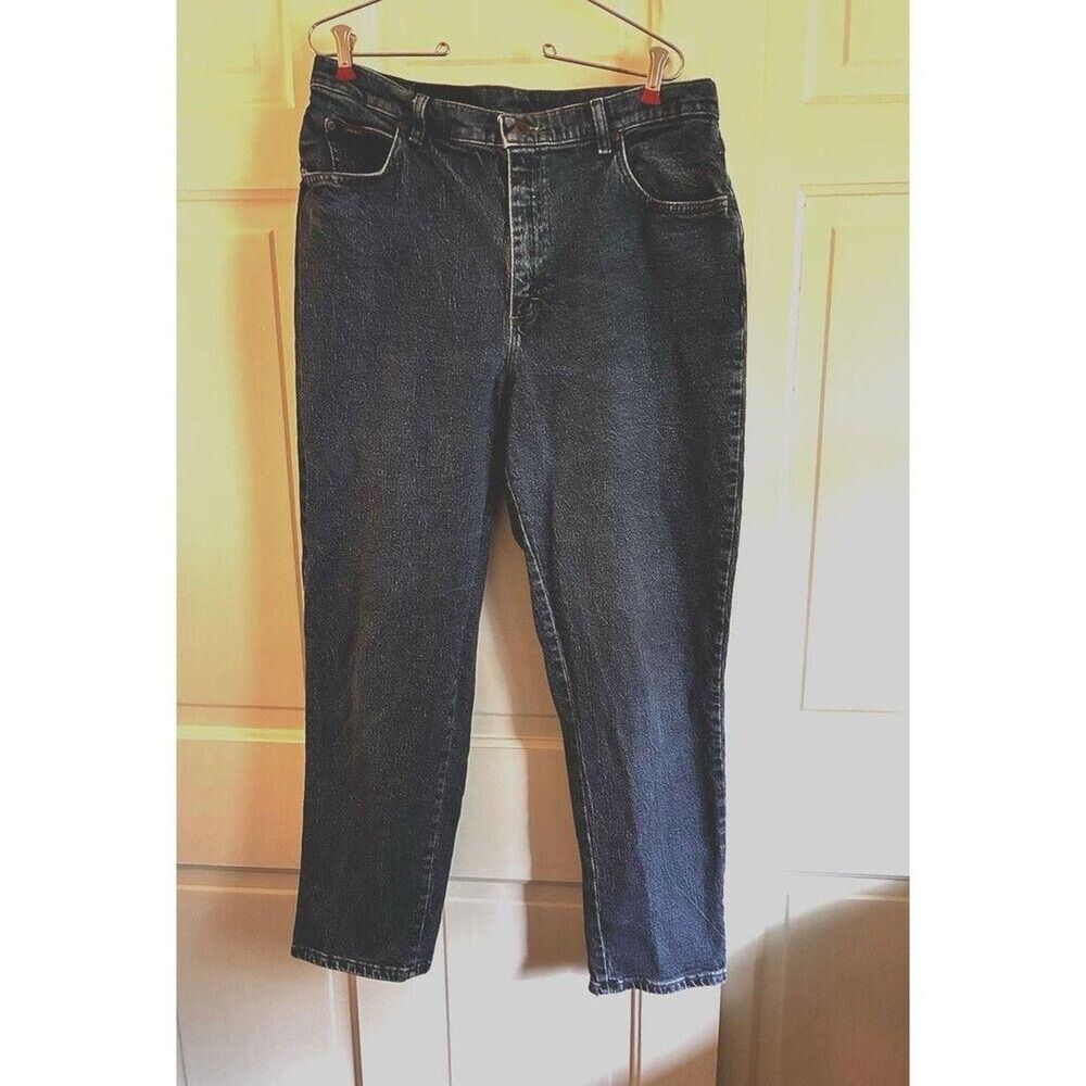 Lee Women's Blue Jeans Size 16P Relaxed Fit Y2K